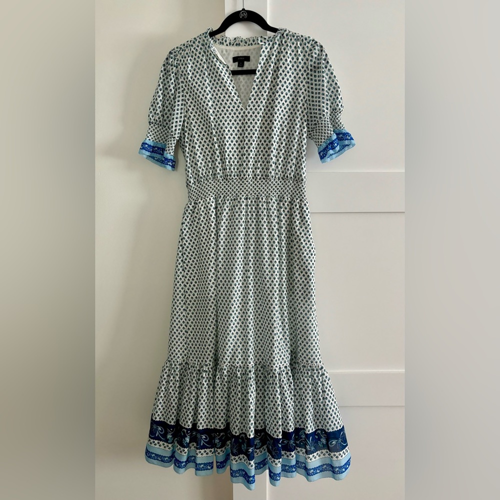 J Crew cotton MIDI dress